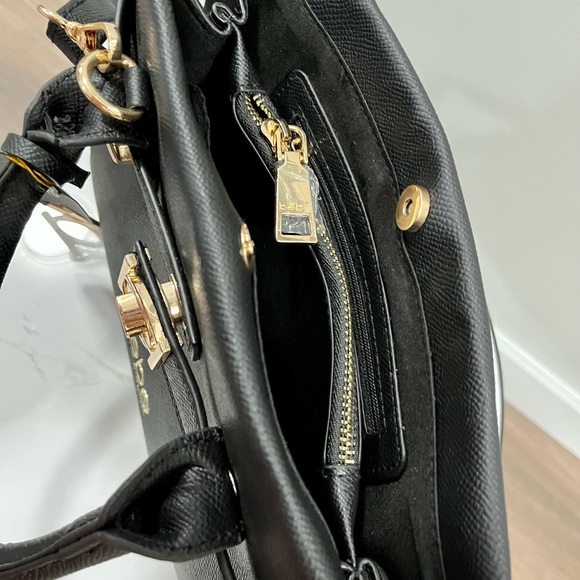 Bebe Evie Small Black Satchel Bag Crossbody Bag - Picture 5 of 8